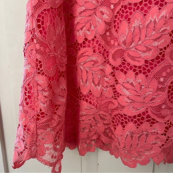 BB Dakota Coral Peach Lace Rene Shift Dress - Picture 9 of 16